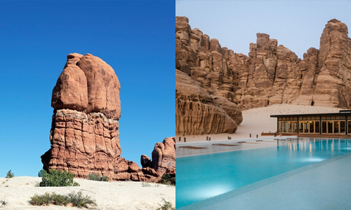 Tabuk to Al Ula transportation route map