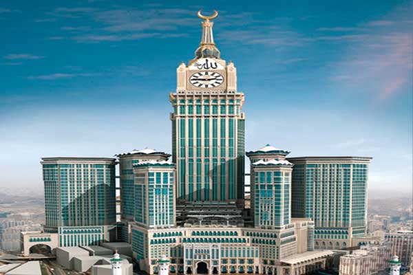 Kaaba courtyard and surrounding Grand Mosque at Makkah